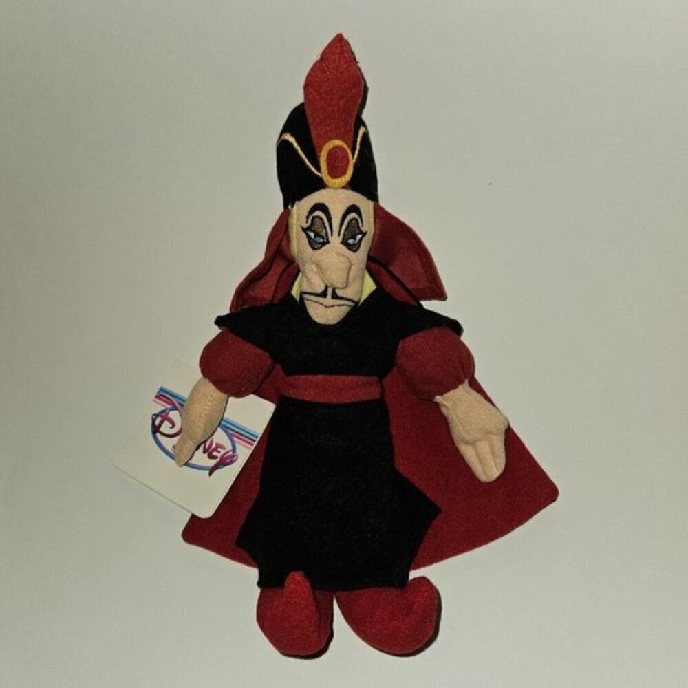 VTG Jafar Bean Bag Plush Aladdin Villain 9" Disney Store w/TAG